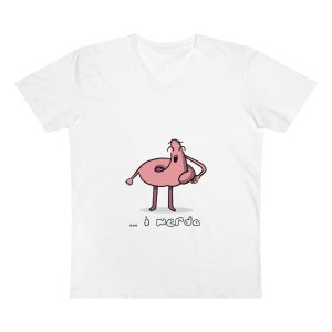 Camiseta hombre cuello de pico Presenter - Blanco - Camiseta «i merda»