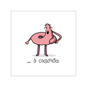 Pegatinas de vinilo cuadradas - Camiseta «i merda»