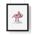 Poster enmarcado vertical - Negro - Camiseta «i merda»