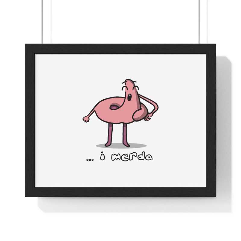 Poster enmarcado horizontal - Negro - Camiseta «i merda» Poster enmarcado horizontal - Negro - Camiseta «i merda»