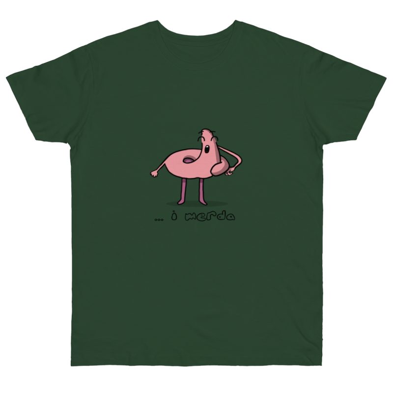 Camiseta punto liso - Verde botella - Camiseta «i merda»