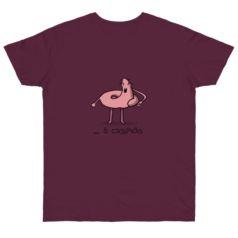 Camiseta punto liso - Burdeos - Camiseta «i merda»