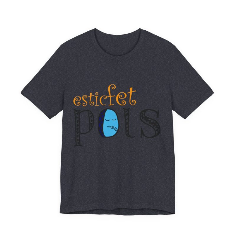 Camiseta jersey manga corta - Azul marino jaspeado - Esic fet polç