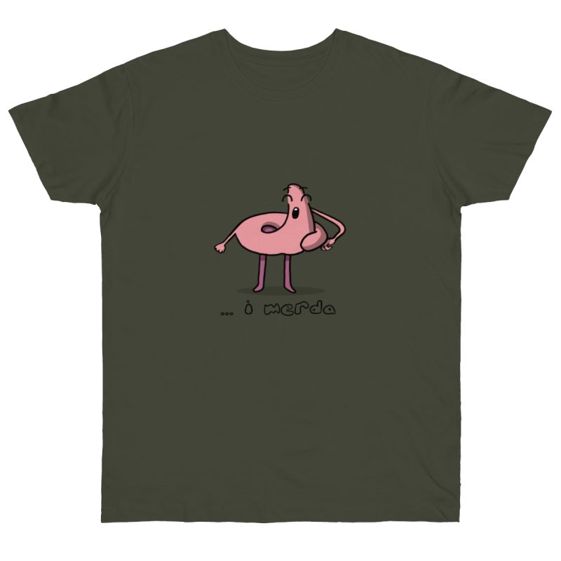 Camiseta punto liso - Caqui urbano - Camiseta «i merda»