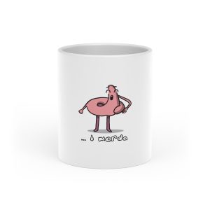 Taza con asa de corazon - Blanco - Camiseta «i merda»