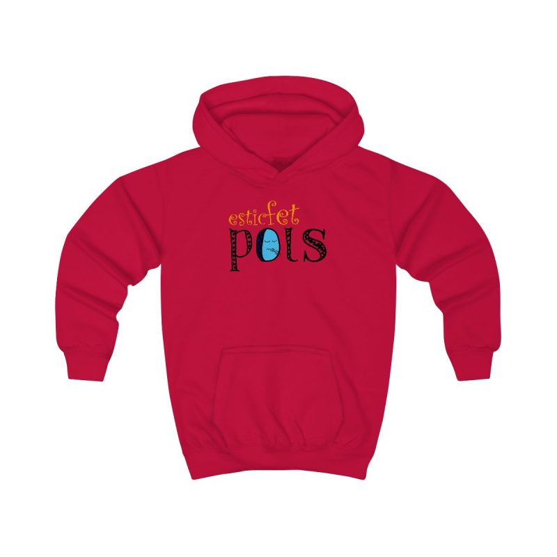 Sudadera con capucha infantil - Rojo fuego - Esic fet polç