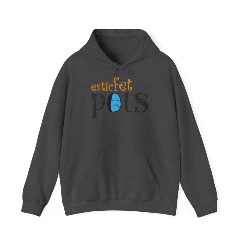 Sudadera con capucha - Gris oscuro jaspeado - Esic fet polç