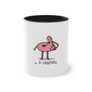 Taza bicolor - Negro - Camiseta «i merda»