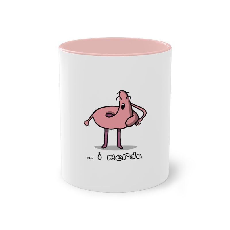 Taza bicolor - Rosa - Camiseta «i merda»