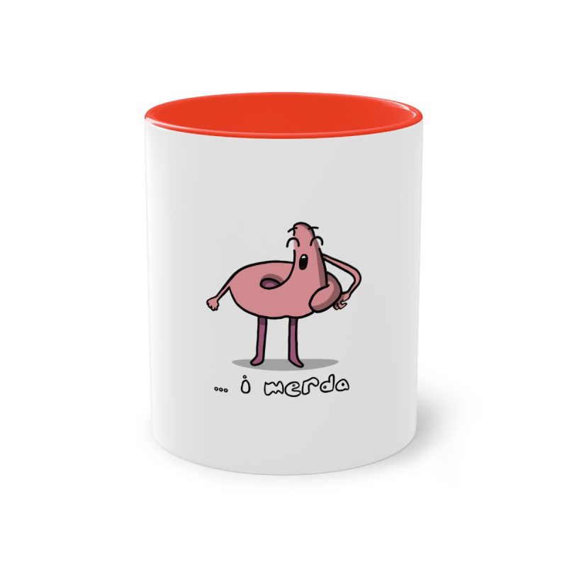 Taza bicolor - Rojo - Camiseta «i merda»