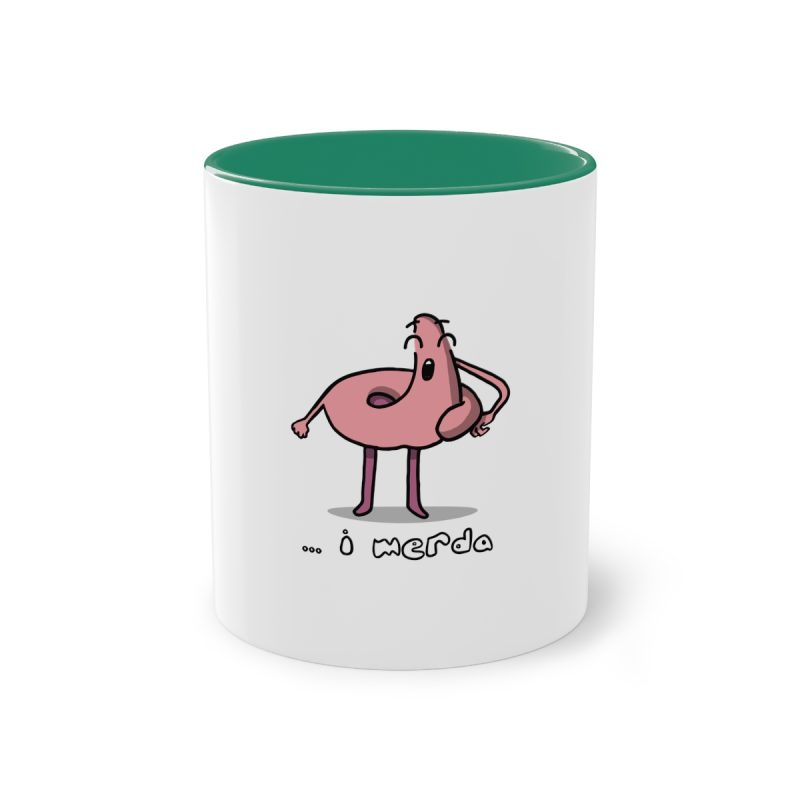 Taza bicolor - Verde oscuro - Camiseta «i merda»