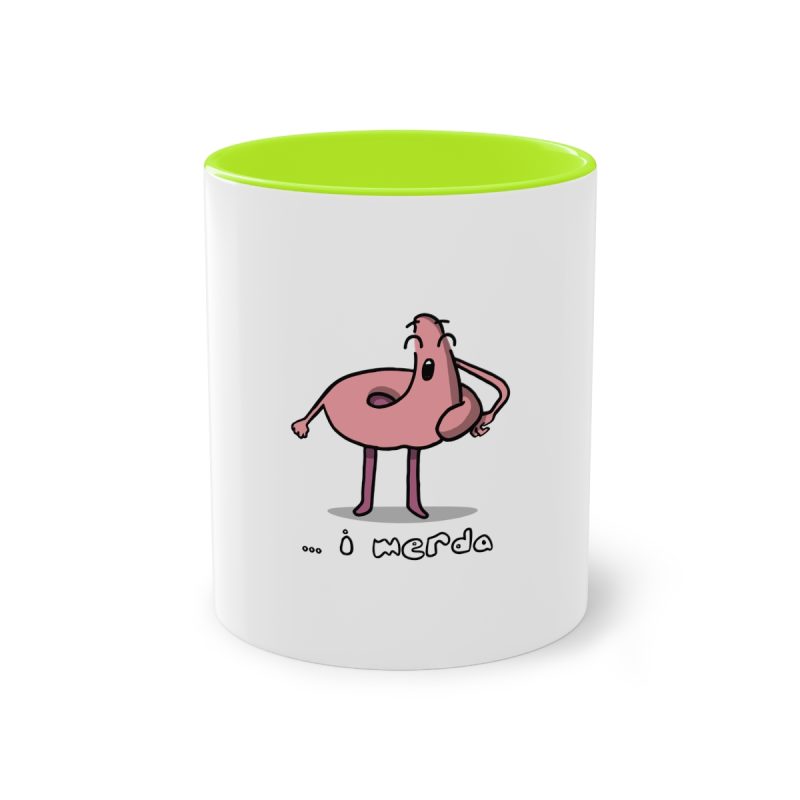Taza bicolor - Verde claro - Camiseta «i merda»