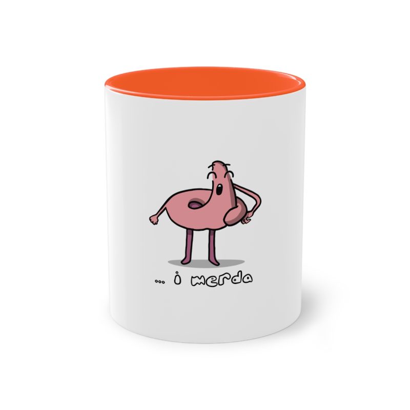 Taza bicolor - Naranja - Camiseta «i merda»