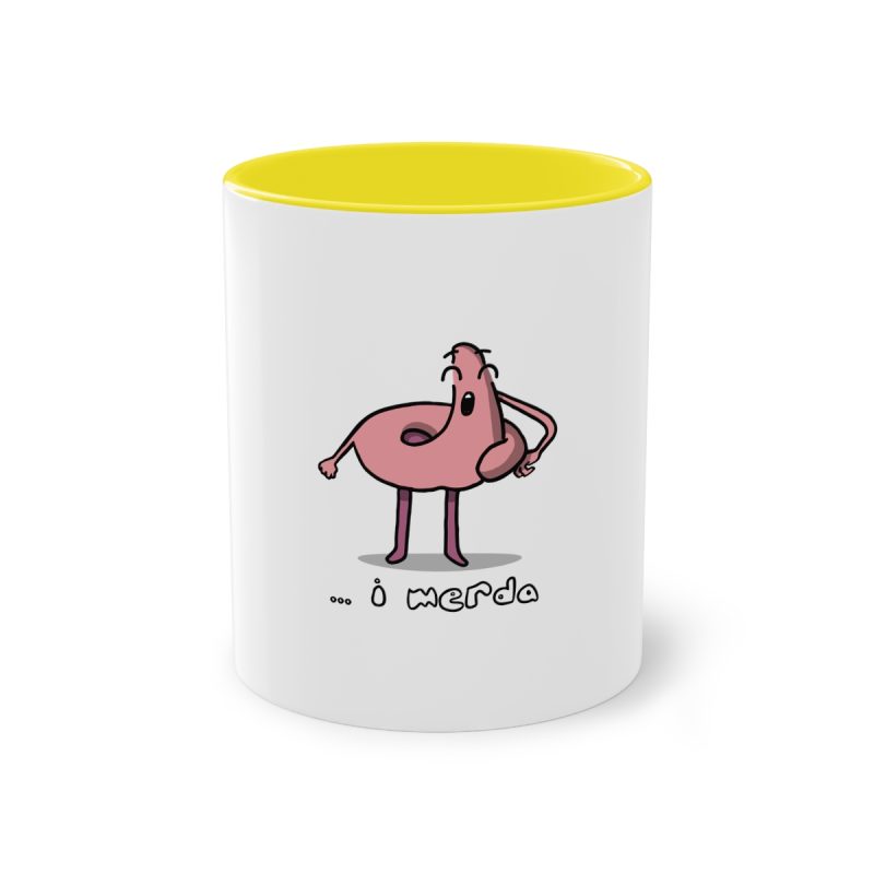 Taza bicolor - Amarillo - Camiseta «i merda»