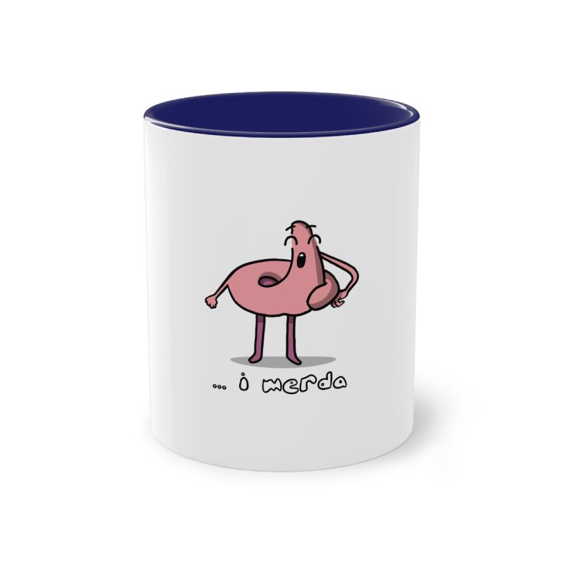 Taza bicolor - Azul oscuro - Camiseta «i merda»