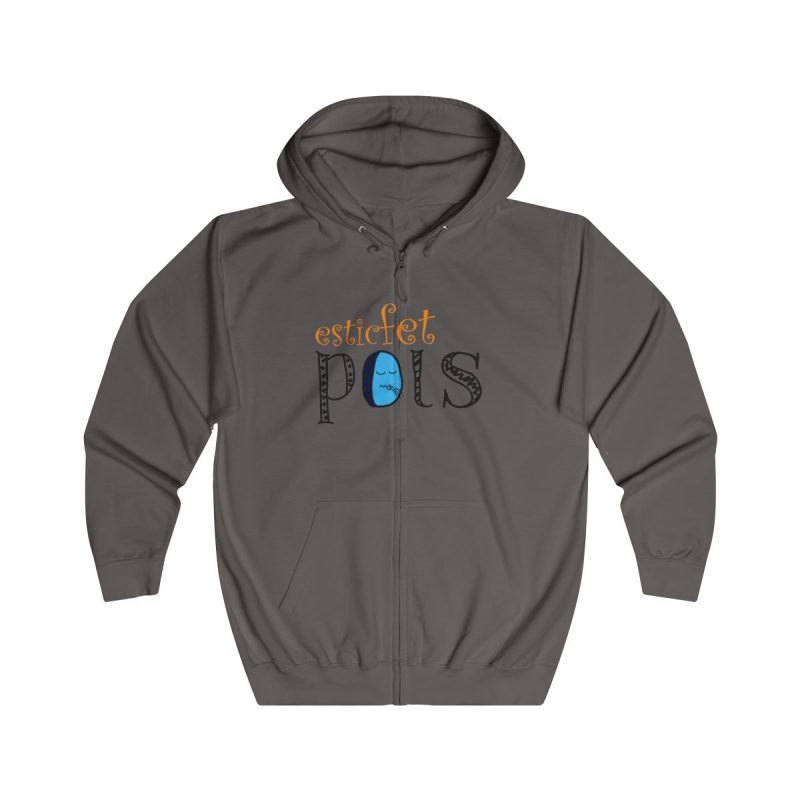 Sudadera con capucha y cremallera - Gris acero - Esic fet polç
