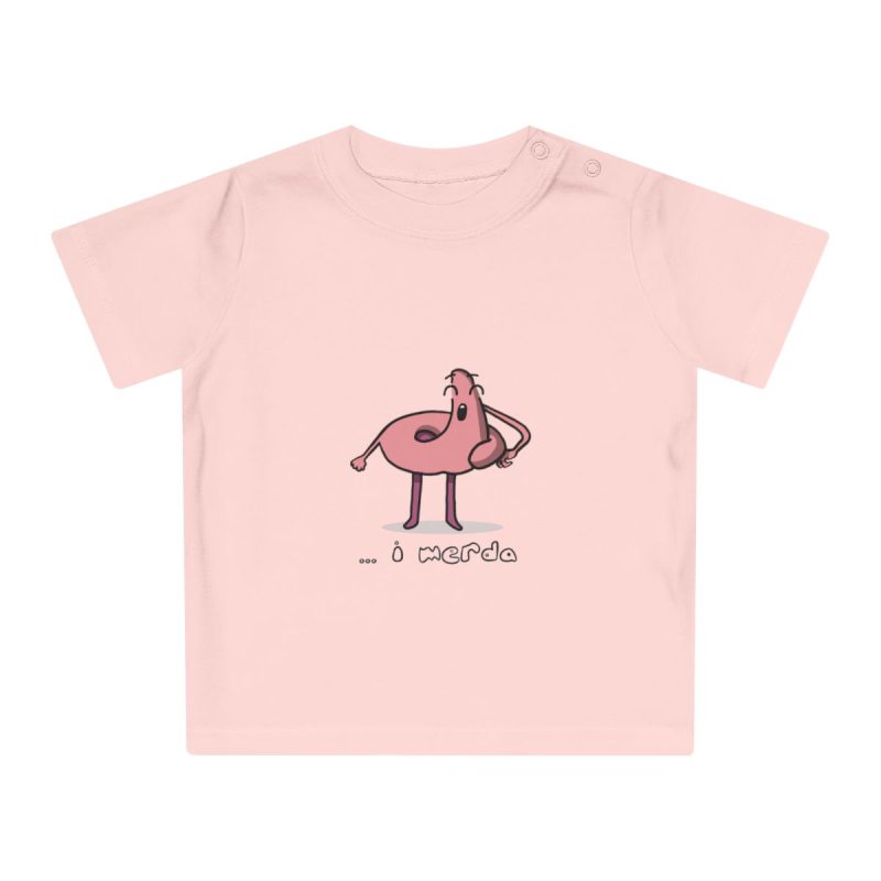 Camiseta de bebe - Rosa empolvado - Camiseta «i merda»
