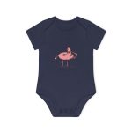 Body bebe manga corta organico - Azul marino nautico - Camiseta «i merda»