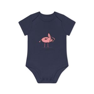 Body bebe manga corta organico - Azul marino nautico - Camiseta «i merda»