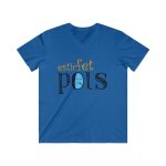 Camiseta hombre entallada cuello de pico - Azul royal - Esic fet polç