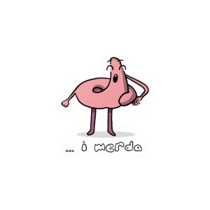 Pegatinas de vinilo troqueladas - Camiseta «i merda»