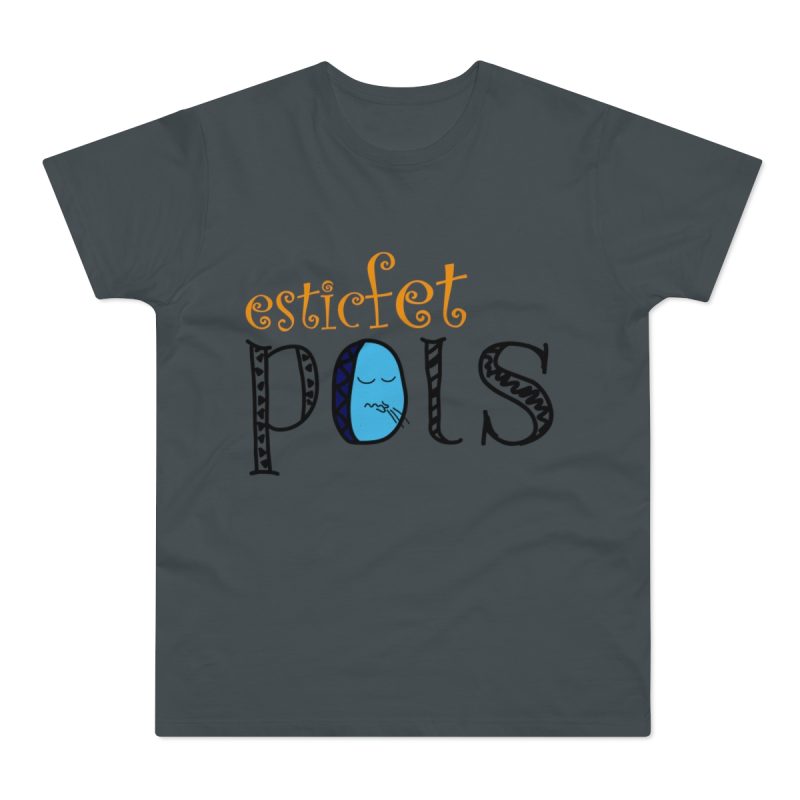 Camiseta hombre punto liso - Gris oscuro - Esic fet polç Camiseta hombre punto liso - Gris oscuro - Esic fet polç
