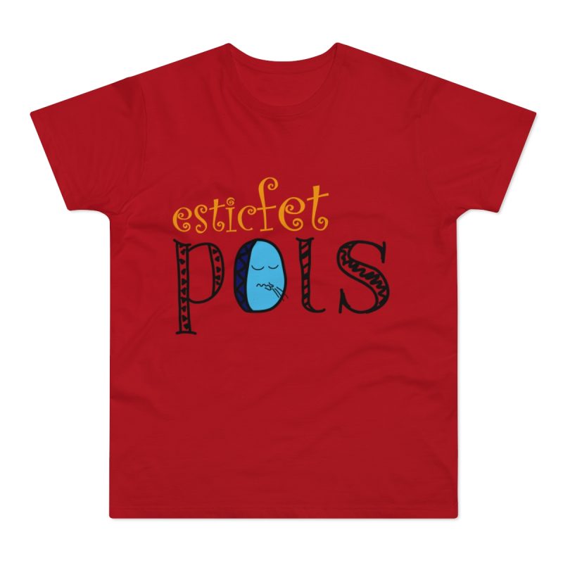 Camiseta hombre punto liso - Rojo - Esic fet polç