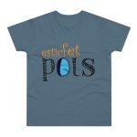 Camiseta hombre punto liso - Azul piedra - Esic fet polç Camiseta hombre punto liso - Azul piedra - Esic fet polç