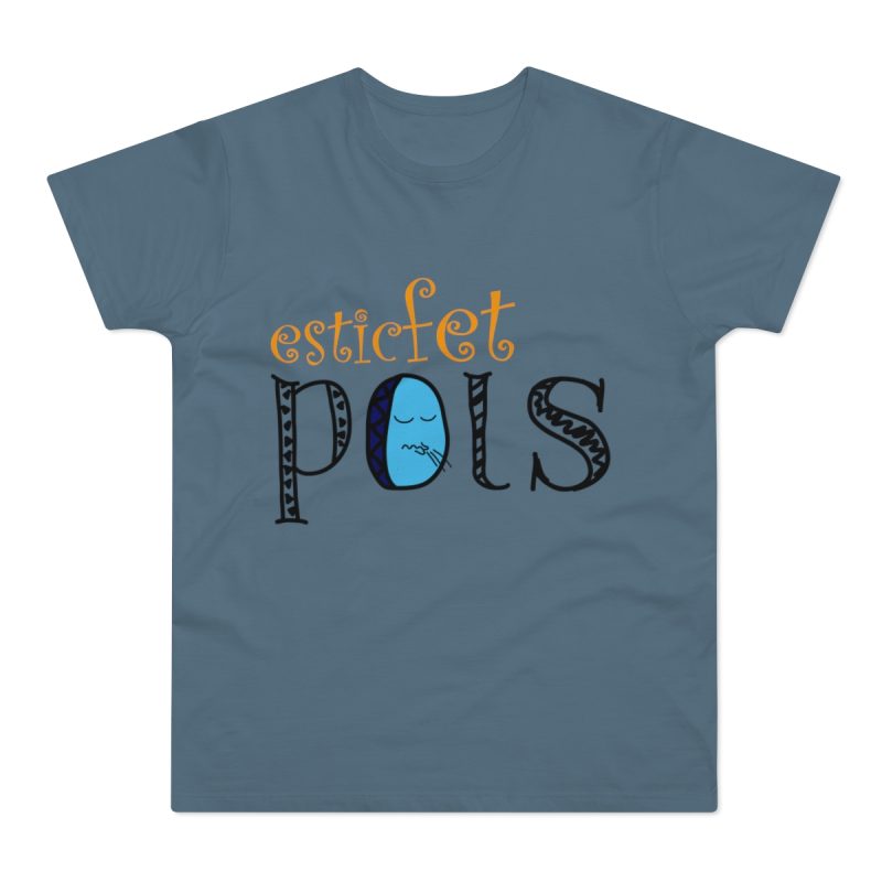 Camiseta hombre punto liso - Azul piedra - Esic fet polç