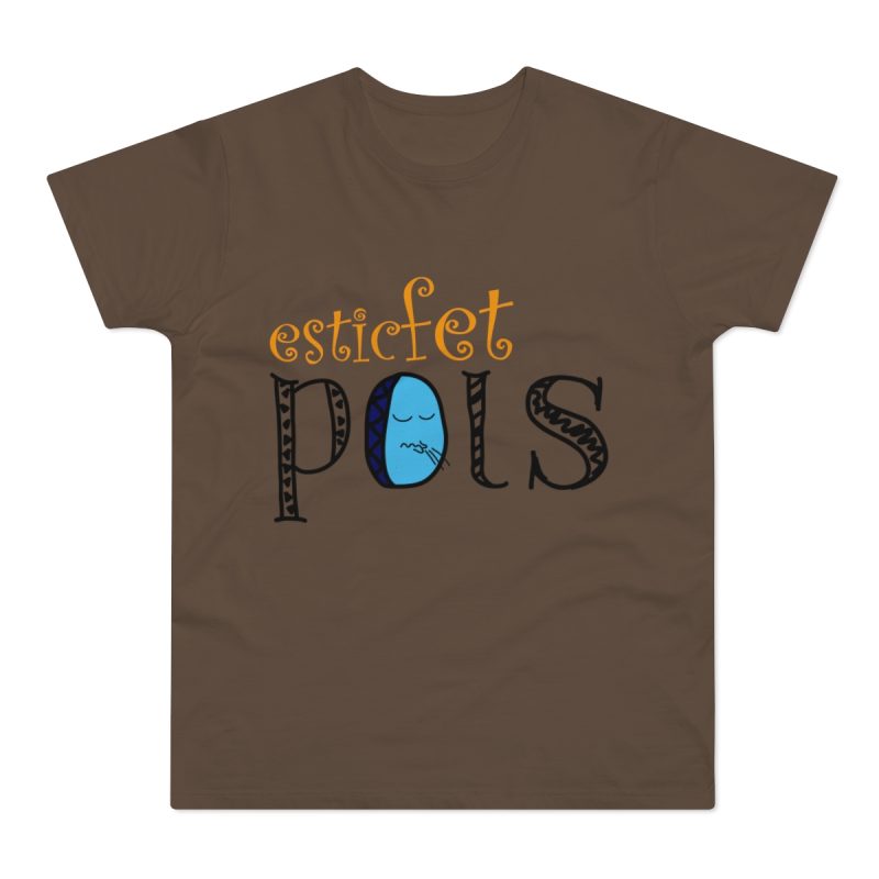 Camiseta hombre punto liso - Marron chocolate - Esic fet polç