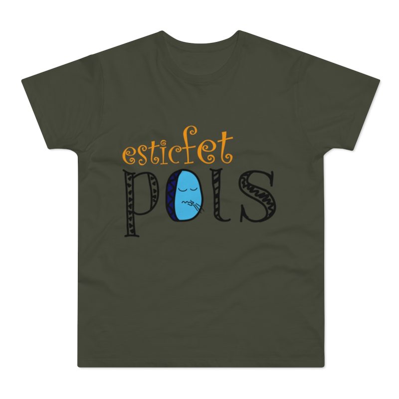 Camiseta hombre punto liso - Caqui urbano - Esic fet polç