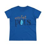 Camiseta mujer algodon medio - Azul royal - Esic fet polç Camiseta mujer algodon medio - Azul royal - Esic fet polç