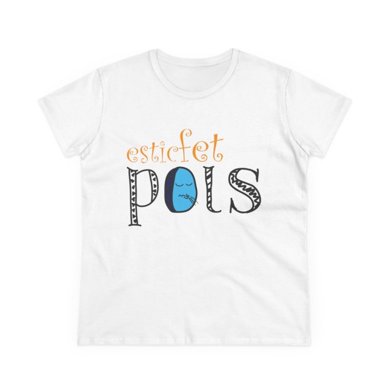 Camiseta mujer algodon medio - Blanco - Esic fet polç