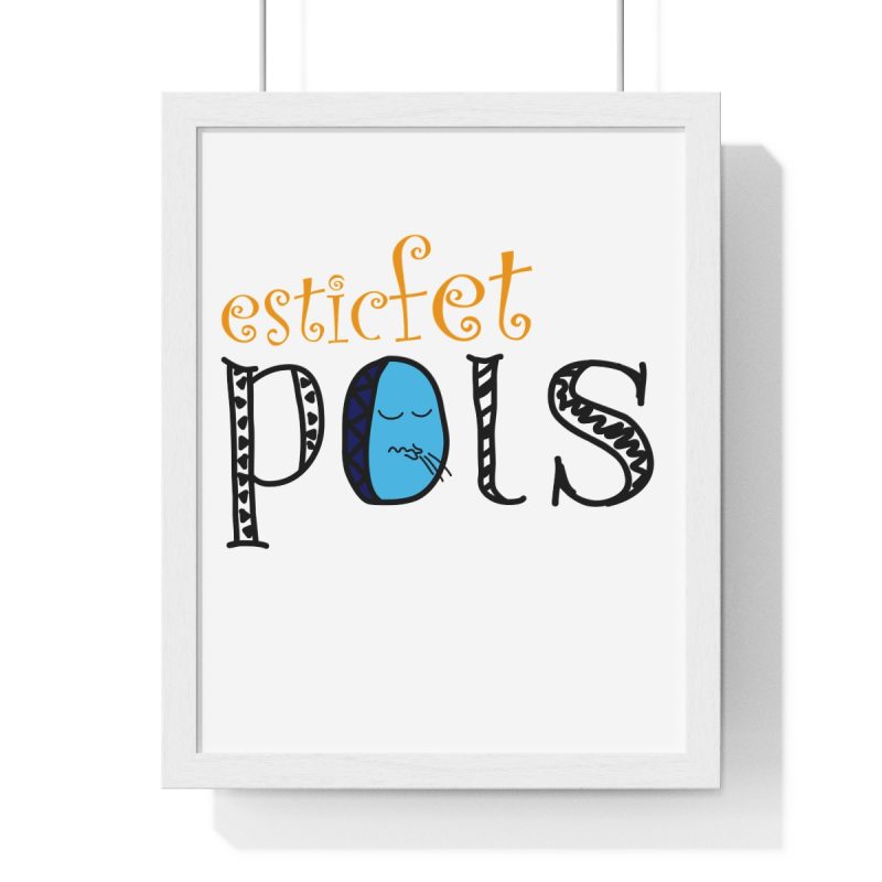 Poster enmarcado vertical - Blanco - Esic fet polç