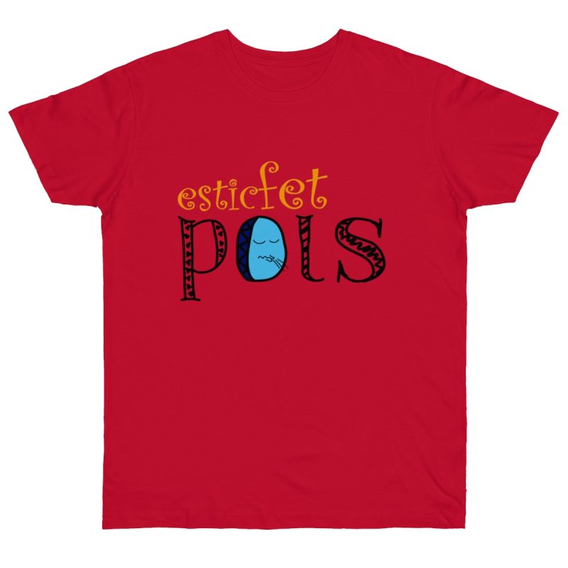 Camiseta punto liso - Rojo profundo - Esic fet polç