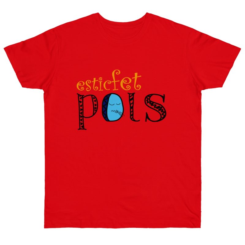 Camiseta punto liso - Rojo fuego - Esic fet polç