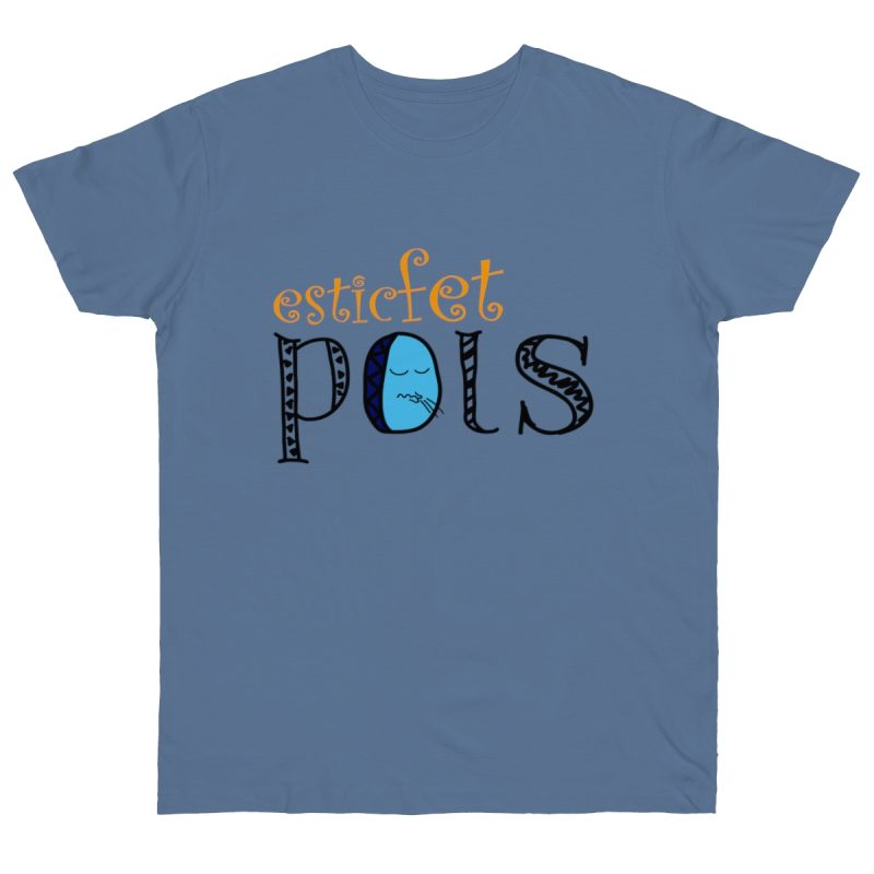 Camiseta punto liso - Azul vaquero - Esic fet polç