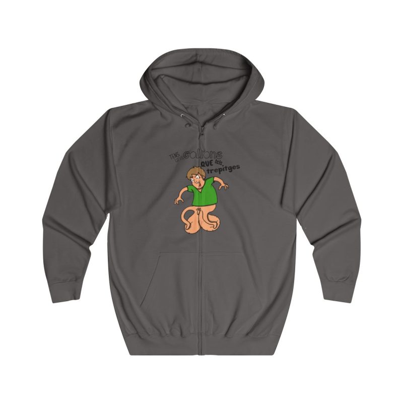 Sudadera con capucha y cremallera - Gris acero - Collons