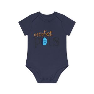 Body bebe manga corta organico - Azul marino nautico - Esic fet polç