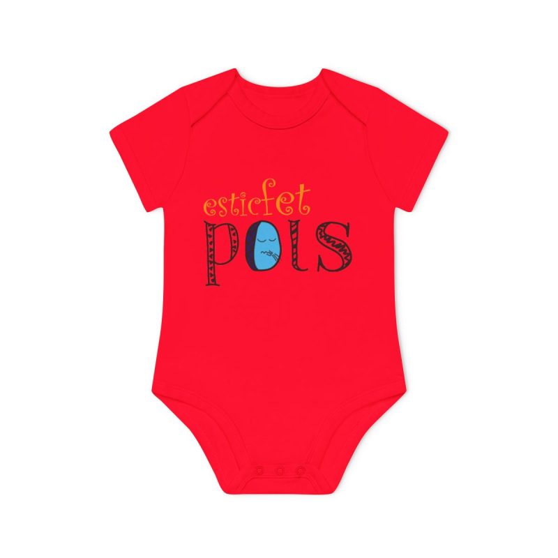 Body bebe manga corta organico - Rojo - Esic fet polç