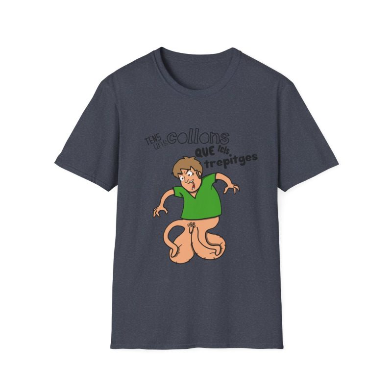 Camiseta Softstyle - Azul marino jaspeado - Collons