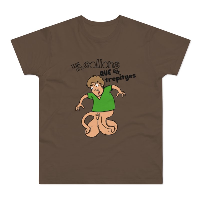 Camiseta hombre punto liso - Marron chocolate - Collons