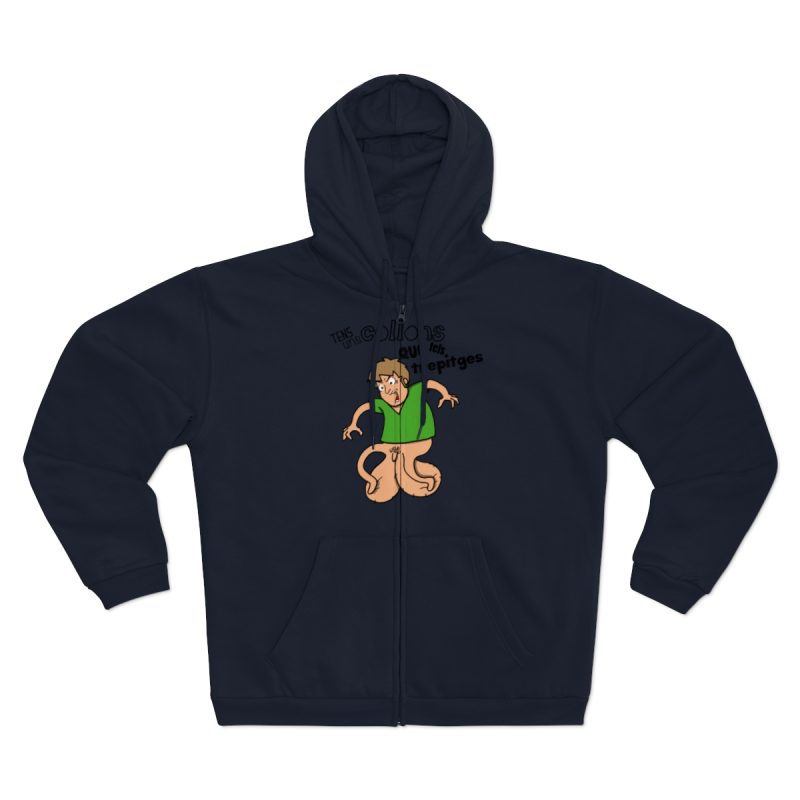 Sudadera capucha con cremallera premium - Azul marino - Collons
