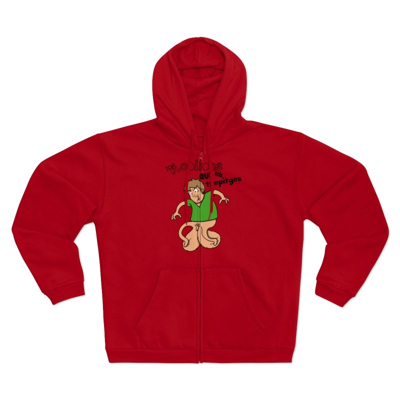 Sudadera capucha con cremallera premium - Rojo - Collons