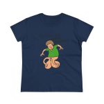 Camiseta mujer algodon medio - Azul marino - Collons