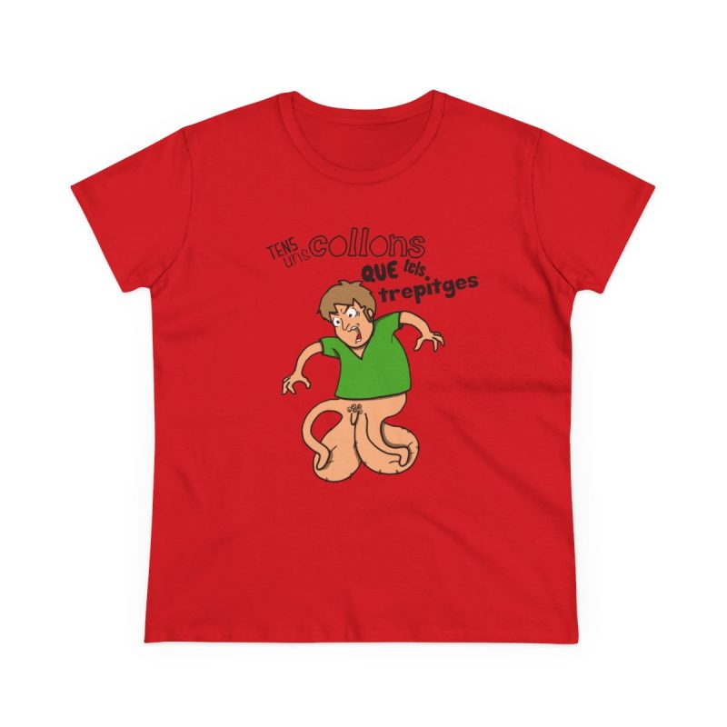 Camiseta mujer algodon medio - Rojo - Collons