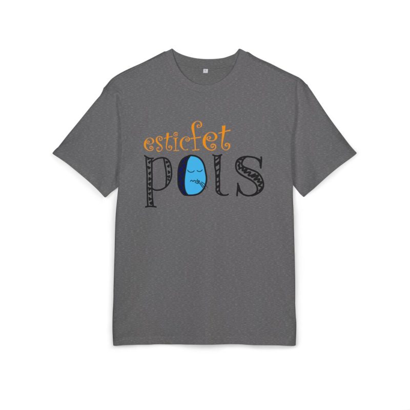 Camiseta oversize gruesa - Gris marengo jaspeado - Esic fet polç