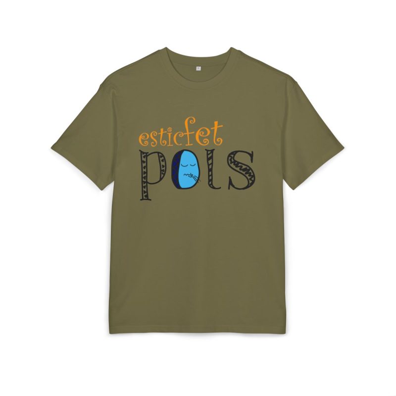 Camiseta oversize gruesa - Verde oliva - Esic fet polç
