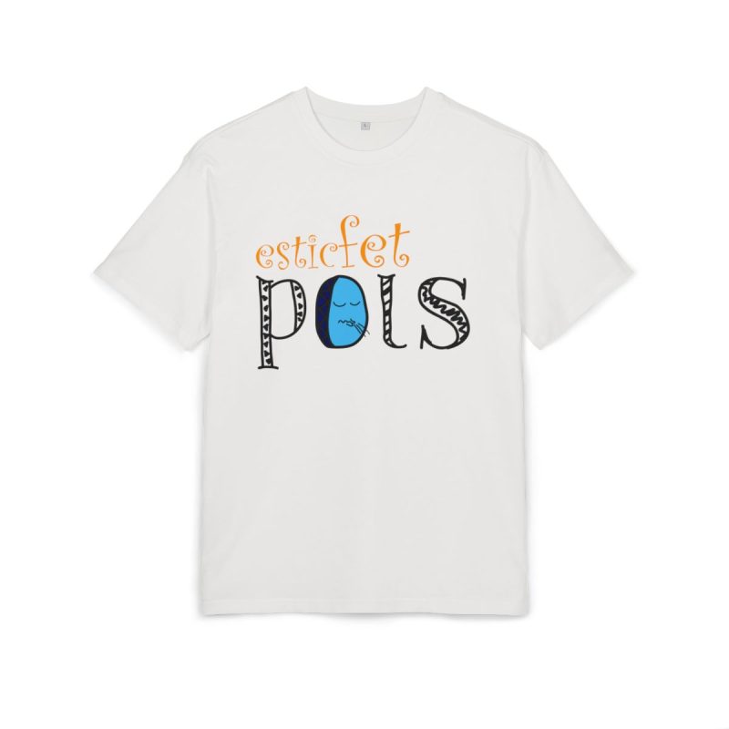 Camiseta oversize gruesa - Blanco puro - Esic fet polç