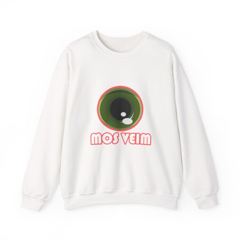 Sudadera cuello redondo - Blanco - Camiseta «Mos veim» rosa